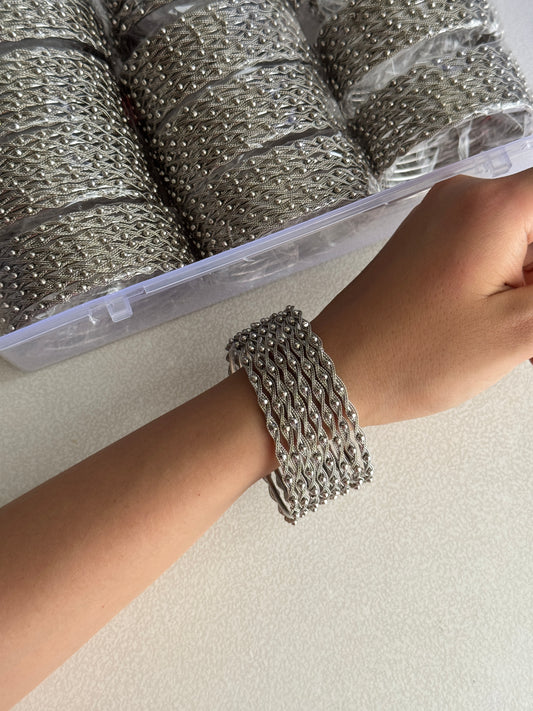 Silver 8 bangles set