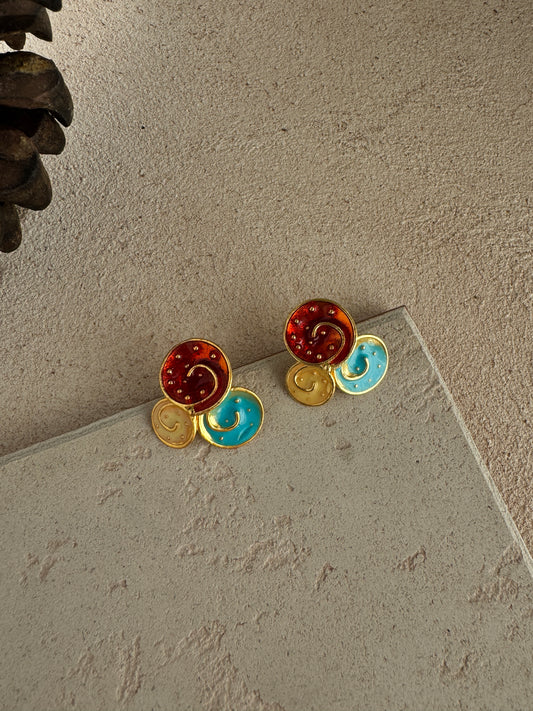 Colorful Snail Earring
