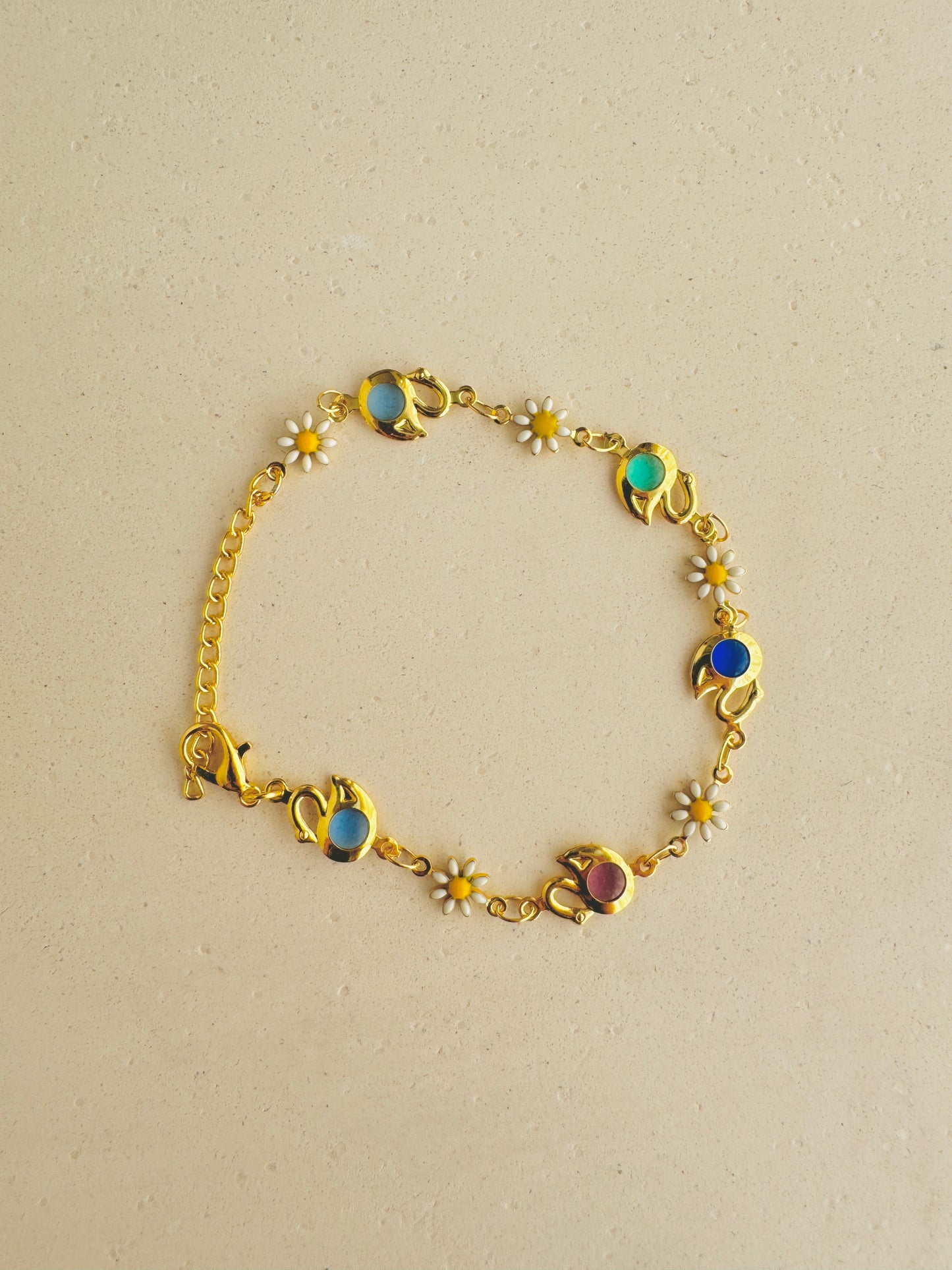 Swan and Flower Bracelet