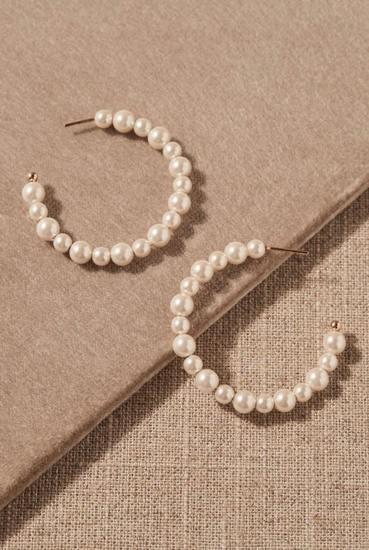 Pearl Hoop Earring - Lili-Origin